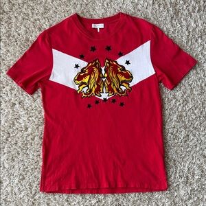 Sandro Vibrant embroidery Red T-Shirt